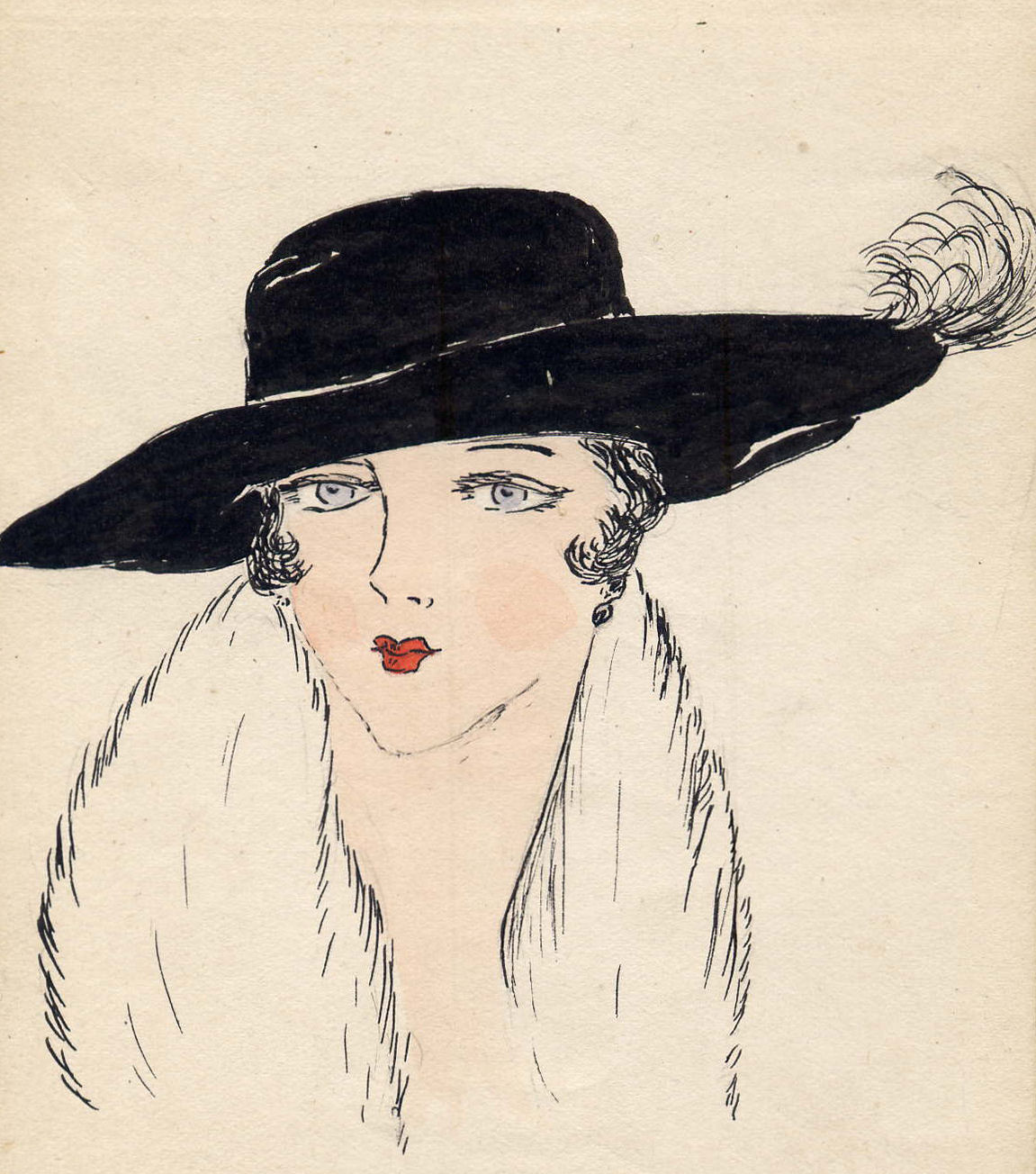 Edwardian lady with hat